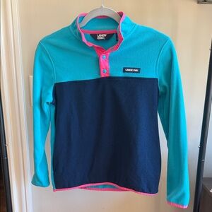 Lands' End Kids' Teal and Navy Fleece Hoodie